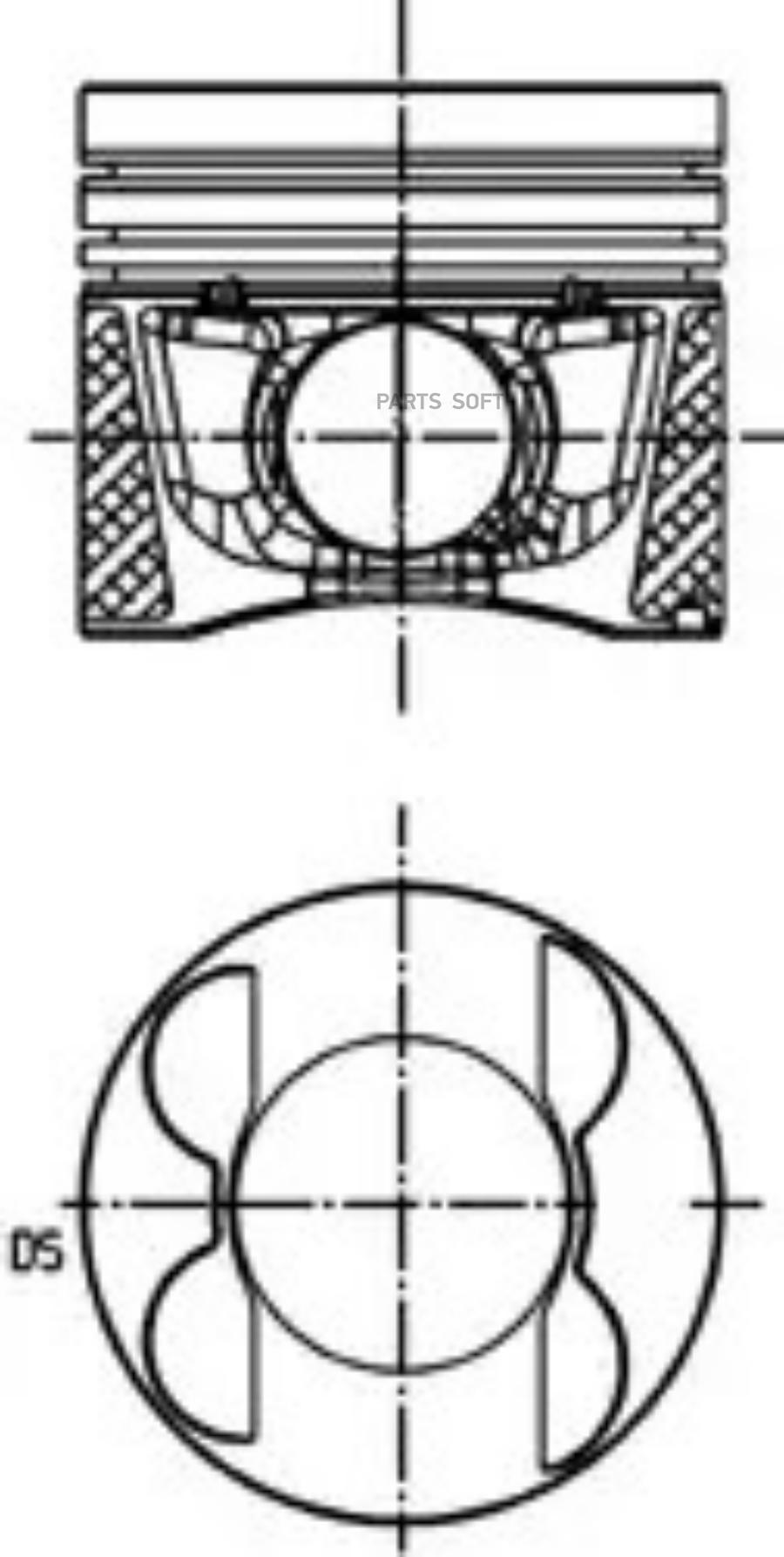 

Поршень KOLBENSCHMIDT 40095630 dm.83.01x2.0x2.0x2.0 +45.65