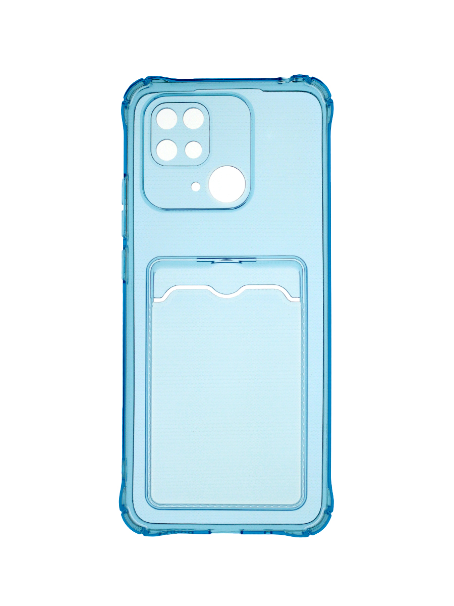 фото Чехол zibelino для xiaomi redmi 10c silicone card holder case light blue