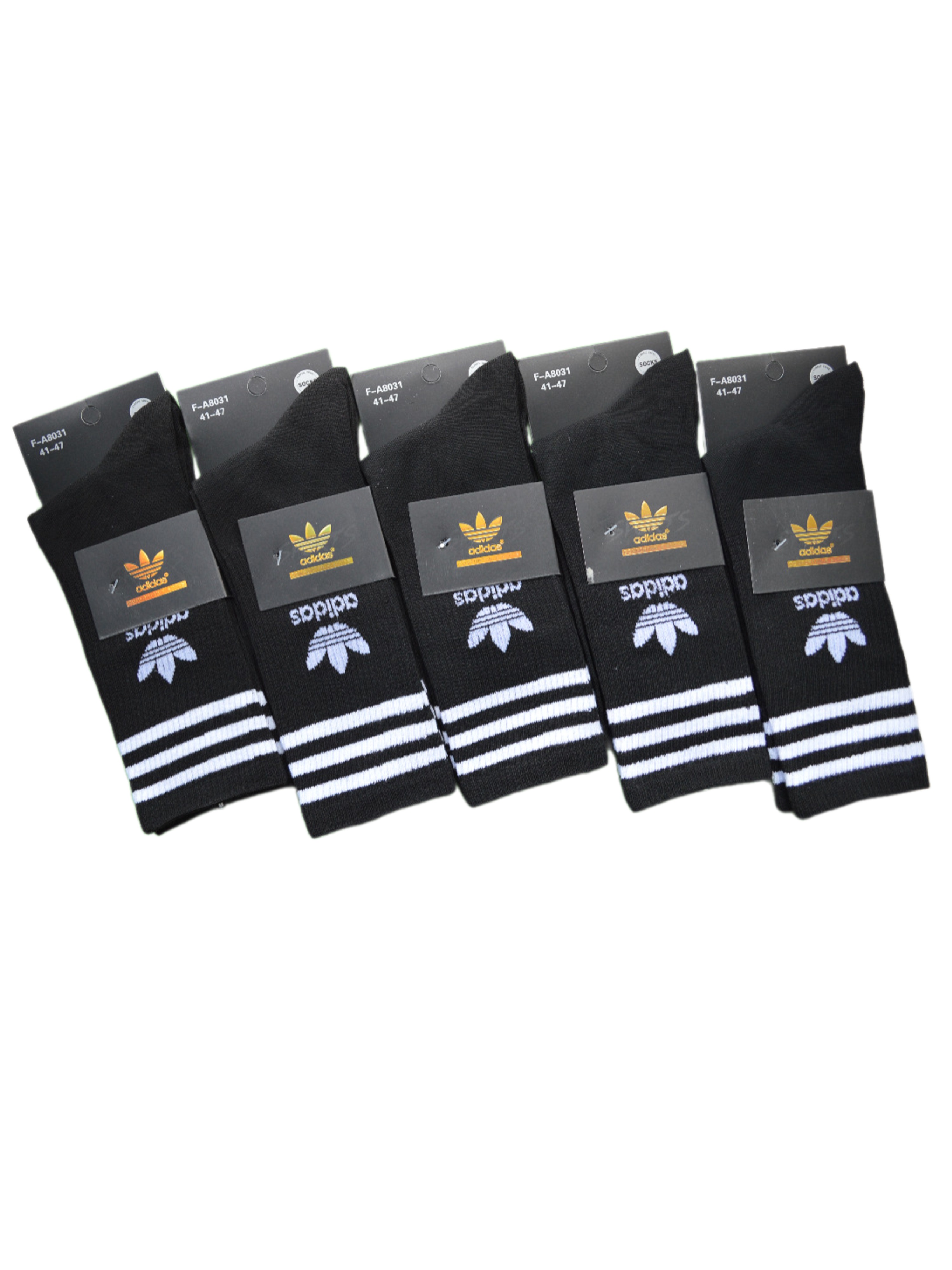 

Комплект носков унисекс adidas AD-F-A8031 черных 41-47, Черный, AD-F-A8031