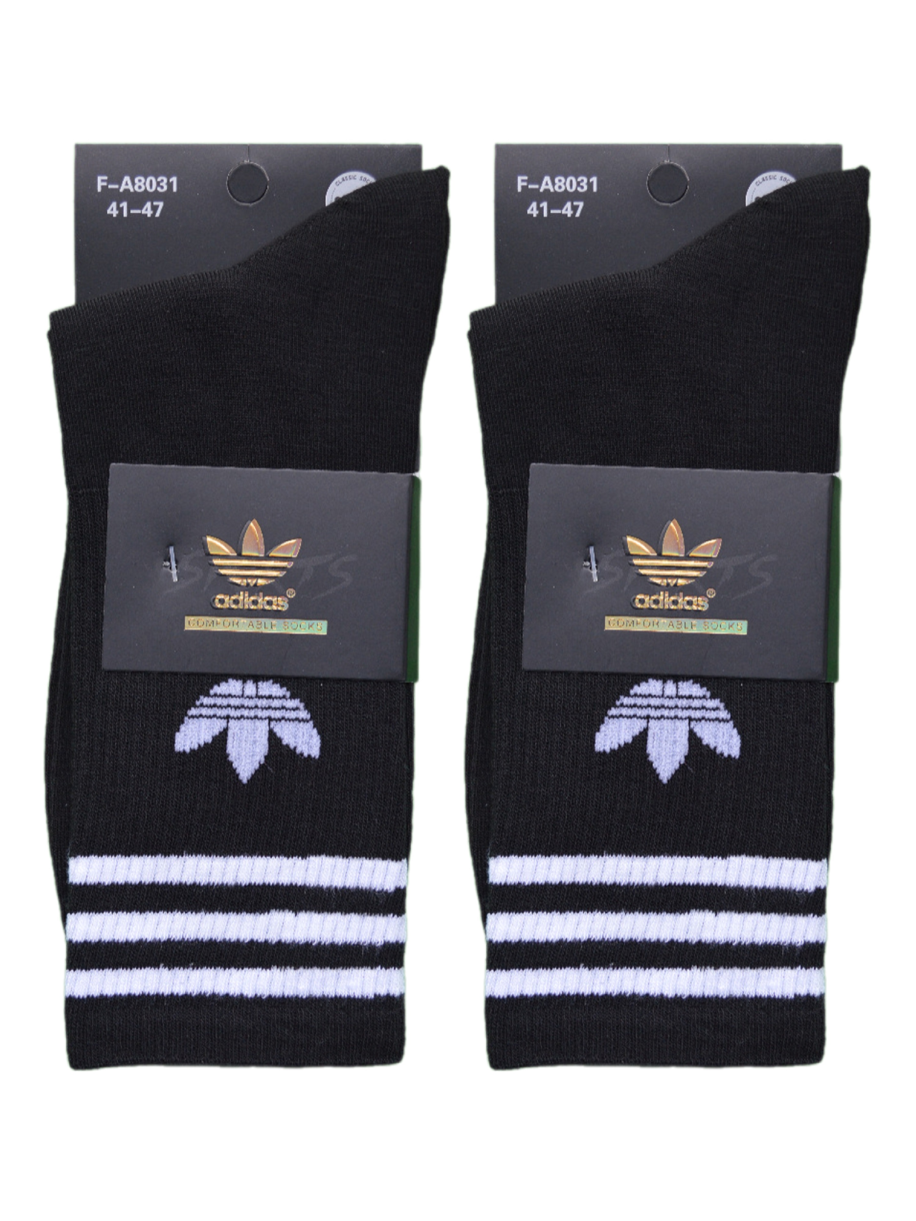 

Комплект носков унисекс adidas AD-F-A8031 черных, Черный, AD-F-A8031