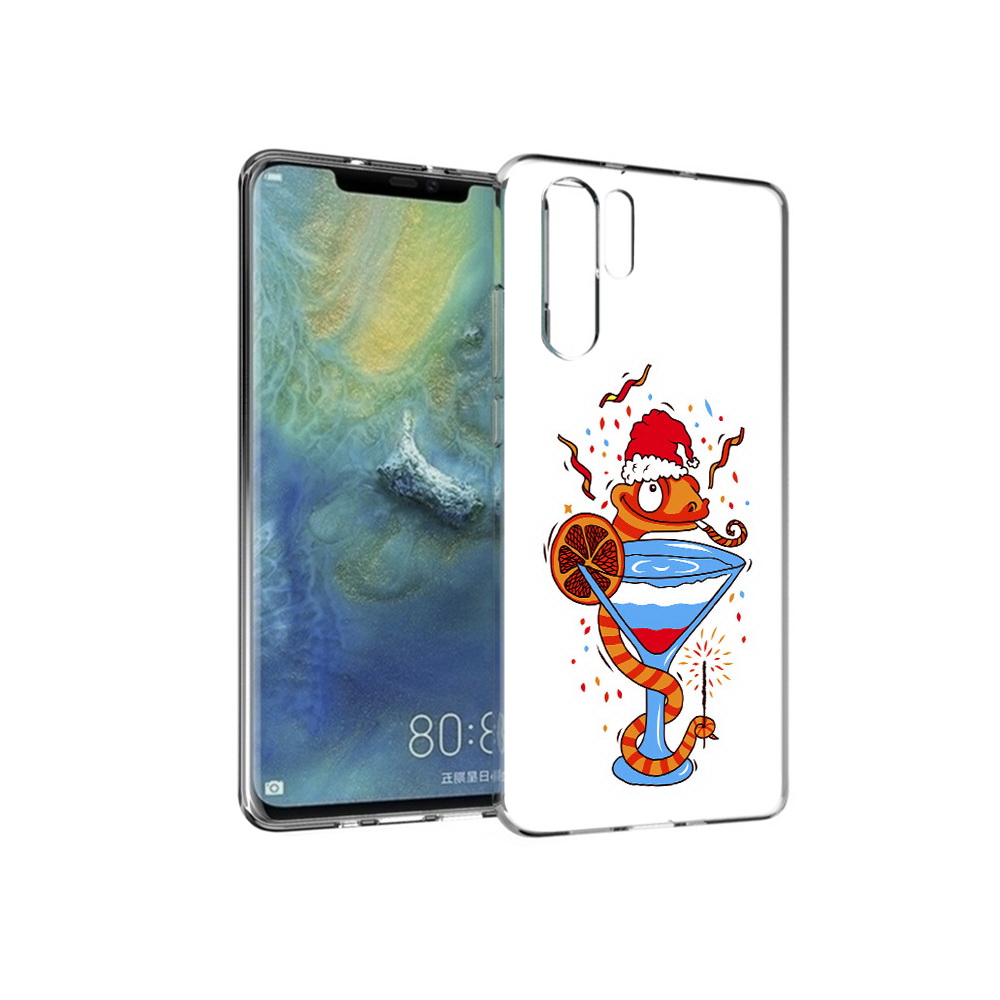 

Чехол MyPads Tocco для Huawei P30 Pro змейка, Прозрачный, Tocco