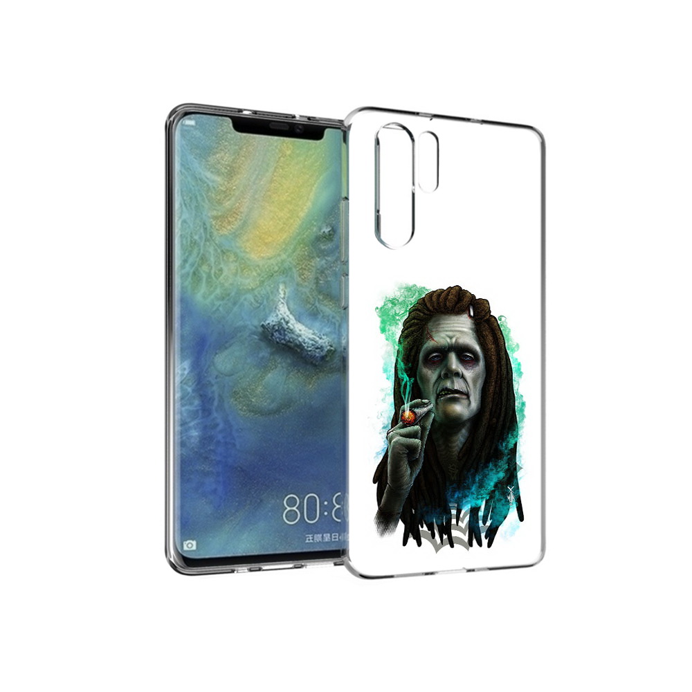 

Чехол MyPads Tocco для Huawei P30 Pro зеленый мужчина с сигаретой, Прозрачный, Tocco