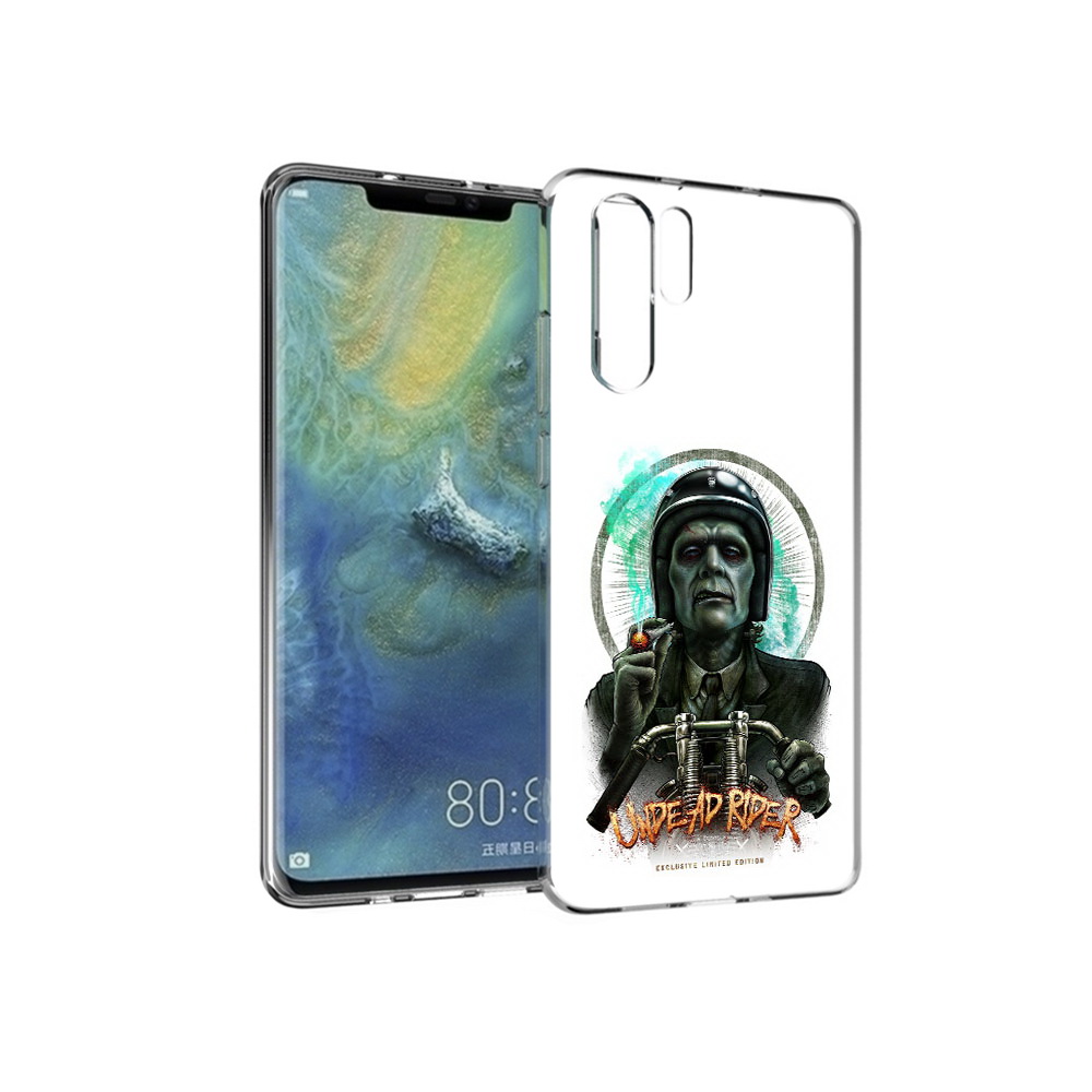

Чехол MyPads Tocco для Huawei P30 Pro зеленый мужчина с сигаретой на мотоцикле, Прозрачный, Tocco