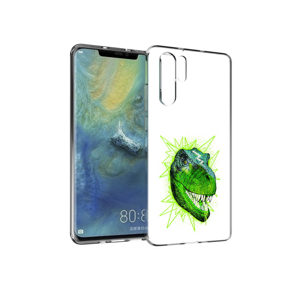 Чехол MyPads Tocco для Huawei P30 Pro зеленый динозавр