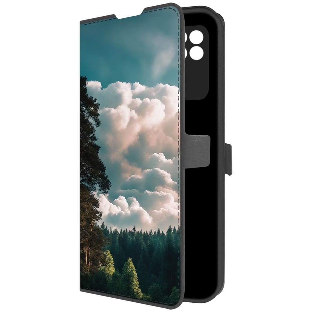 

Чехол-книжка Krutoff Eco Book для Xiaomi Redmi 10A Облачно (черный)
