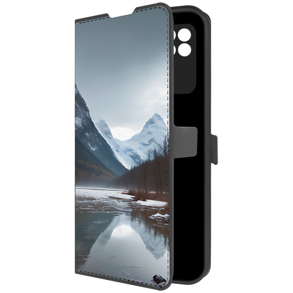 

Чехол-книжка Krutoff Eco Book для Xiaomi Redmi 10A Весенняя оттепель (черный)