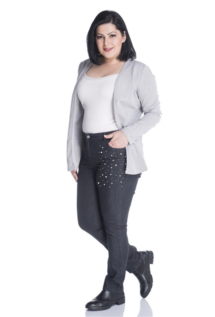 

Брюки женские My Line Moda 165 серые 46 RU (товары доставляются из-за рубежа), 165