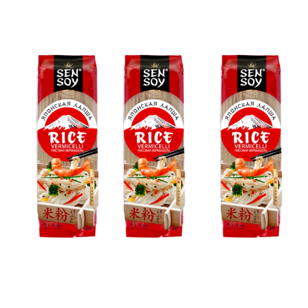 Лапша рисовая Sen Soy Premium Rice Vermicelli, 300 г 3 шт