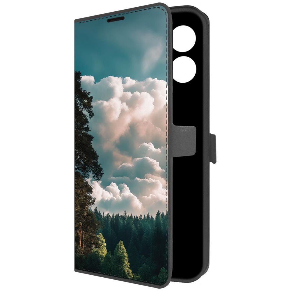 

Чехол-книжка Krutoff Eco Book для Infinix Hot 30i Облачно (черный)