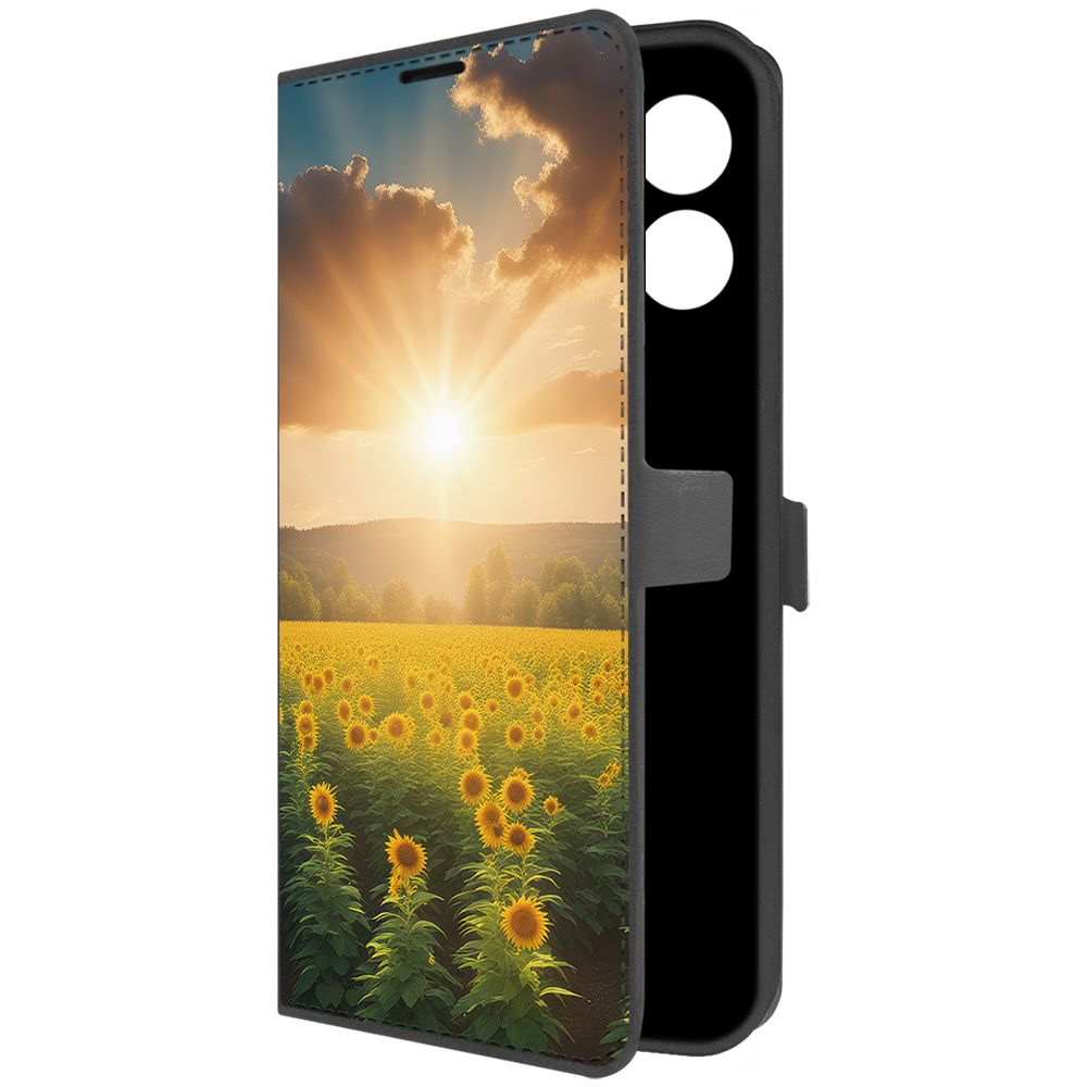 

Чехол-книжка Krutoff Eco Book для Infinix Hot 30 Солнечно (черный)
