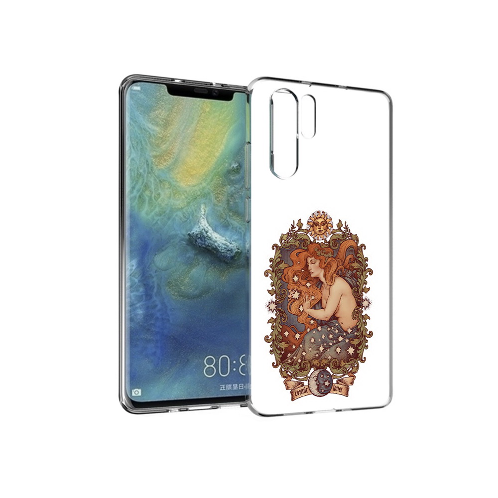 

Чехол MyPads Tocco для Huawei P30 Pro звездная девушка абстракция, Прозрачный, Tocco