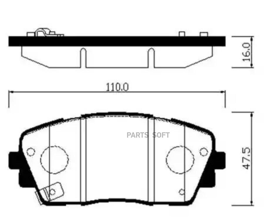 Тормозные колодки HSB дисковые HP1047