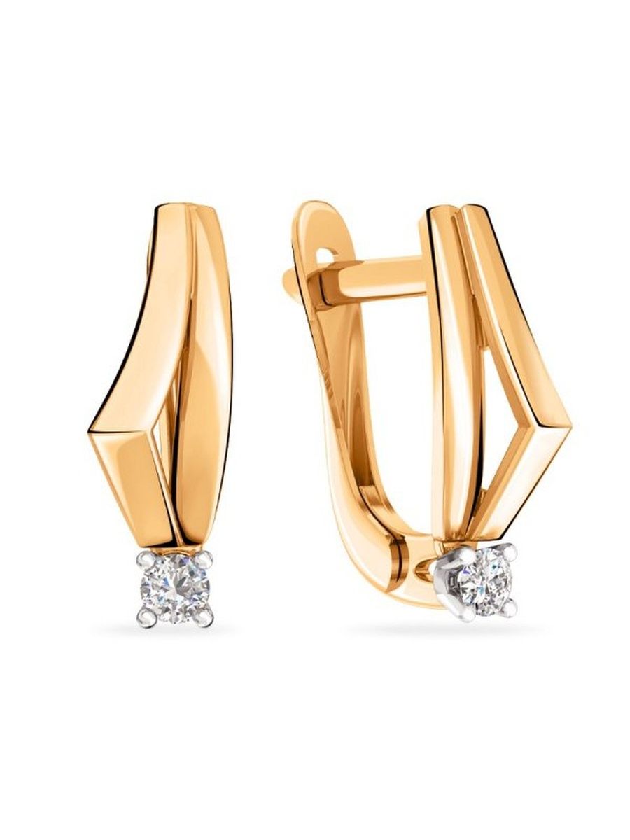 

Серьги из золота TEO MAORI 801-216898, фианит, 801-216898