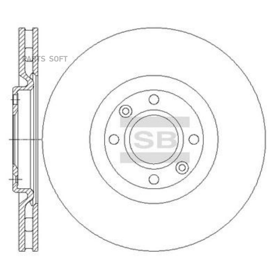 

Диск Тормозной, Передний Sangsin brake арт. SD5005