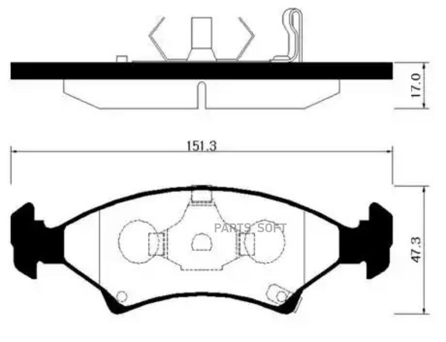 Тормозные колодки HSB дисковые HP1003