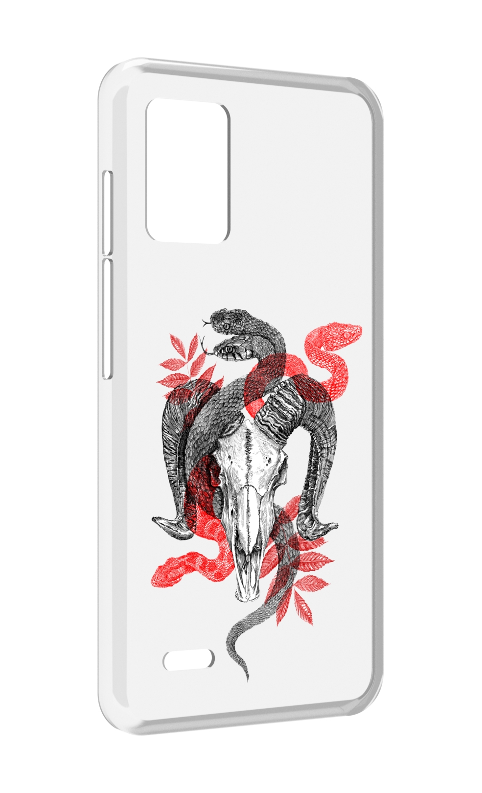 

Чехол MyPads змея в черепе рисунок для UMIDIGI Bison X10S / Bison X10G, Прозрачный, Tocco