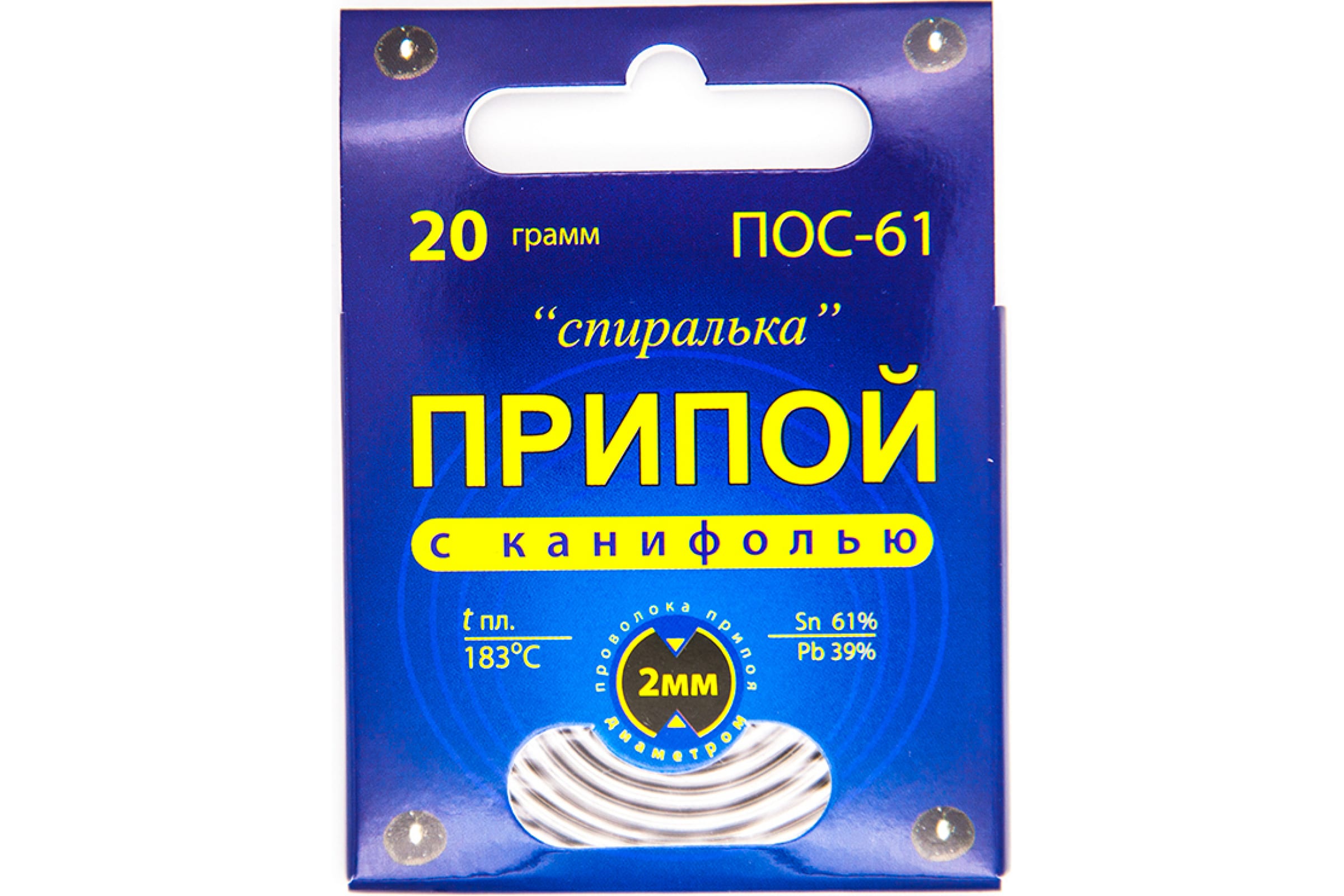 

Connector Припой "Спиралька" ПОС-61 с кан. 20 г. PPSP-POS61KA-20