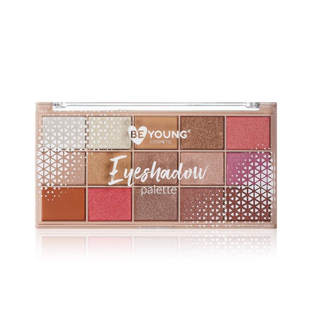 

Палетка теней для век BeYoung Eyeshadow palette 01 15 оттенков 23г, Разноцветный