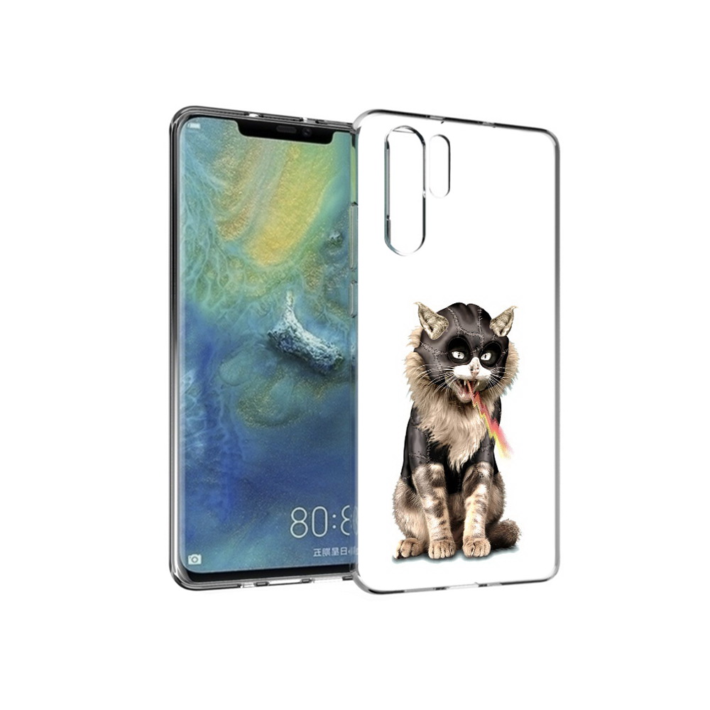 

Чехол MyPads Tocco для Huawei P30 Pro дьяволский кот, Прозрачный, Tocco