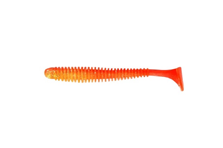 Приманка съедобная ALLVEGA Skinny Tail 7,5см 2,5г 7шт цвет orange back silver flake