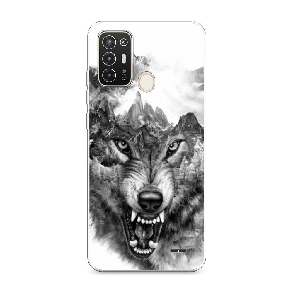 

Чехол Awog на ZTE Blade A52 / ЗТЕ Блэйд A52 "Волк в горах", Разноцветный, 136250-1