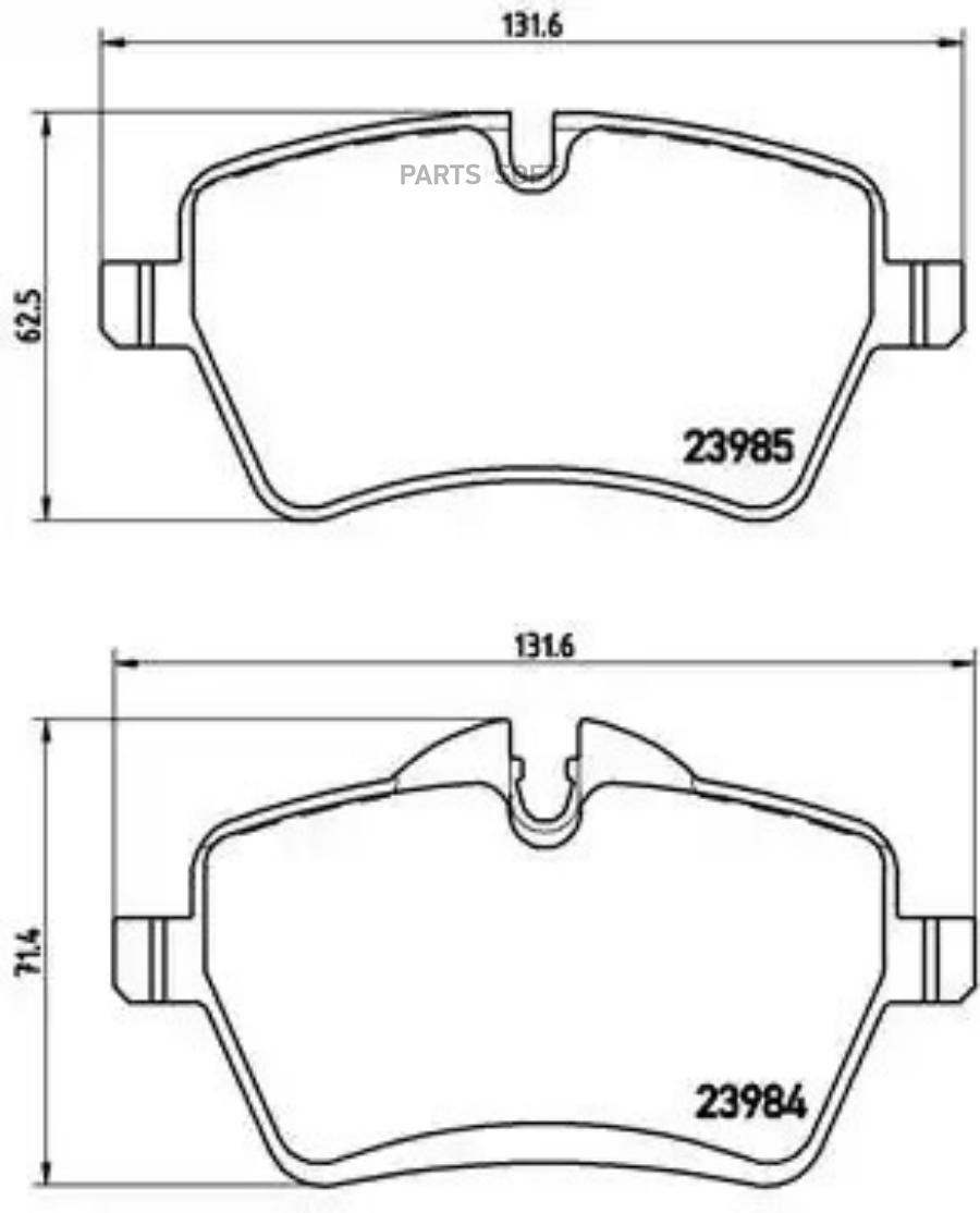 

Тормозные колодки brembo передние дисковые p06051