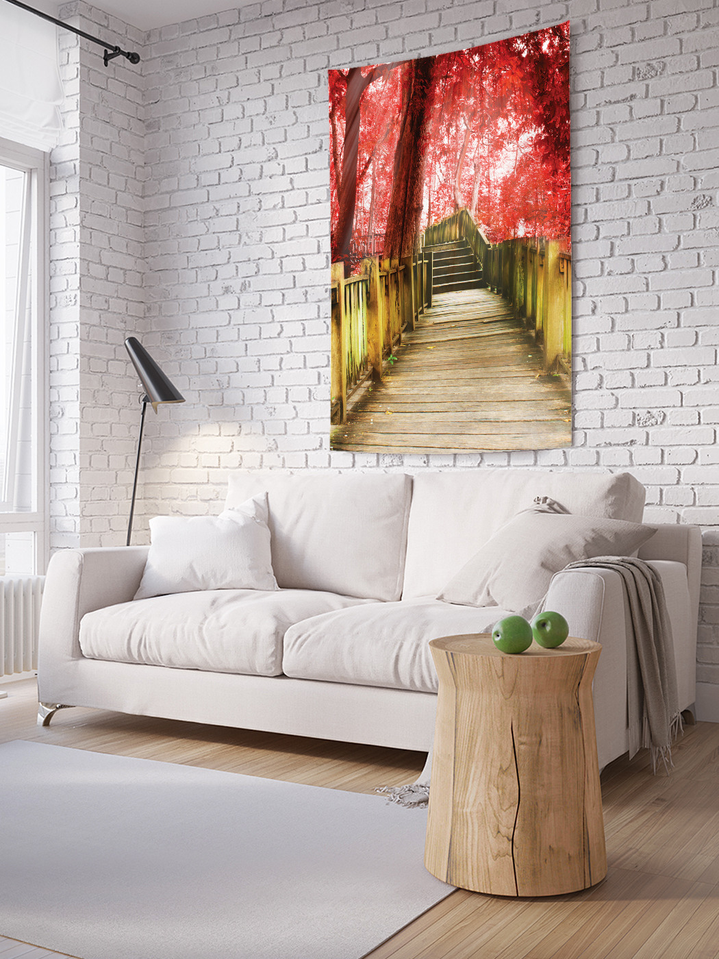 

Вертикальное фотопанно на стену JoyArty Путь через огненный лес 100x150 см, Путь через огненный лес