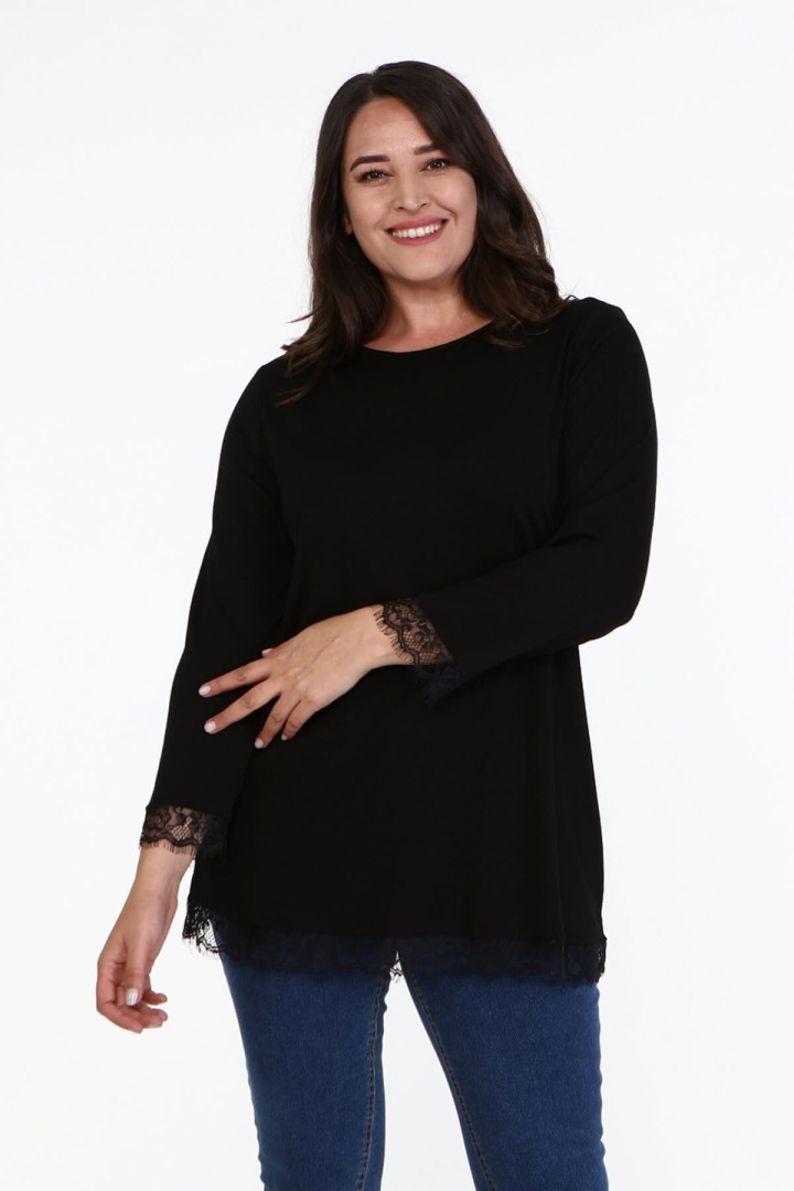 

Блуза женская My Line Moda 1452 черная XL (товары доставляются из-за рубежа), 1452