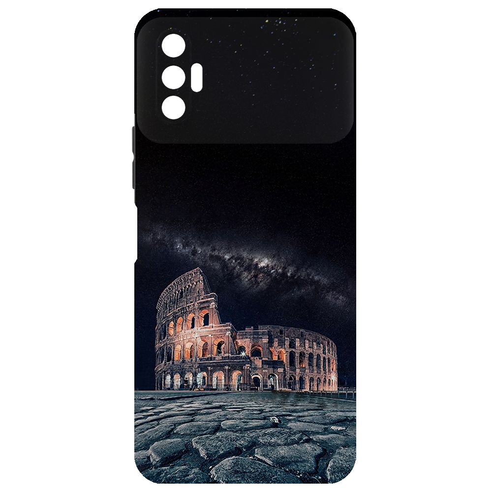 

Чехол-накладка Krutoff Soft Case Италия, Колизей для TECNO Spark 8P черный