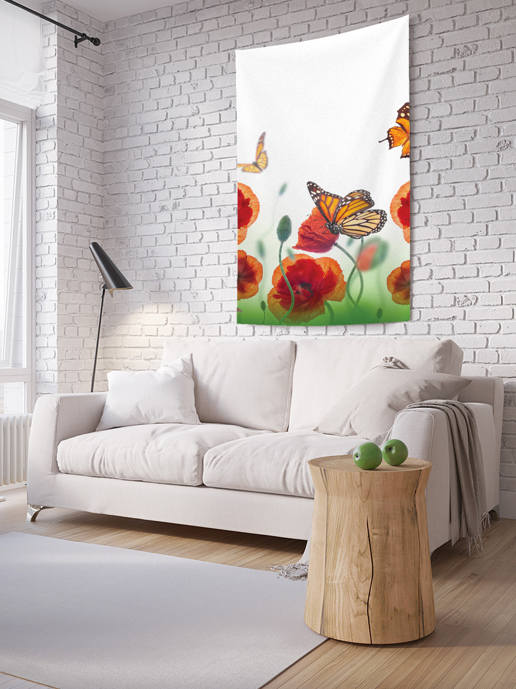 

Вертикальное фотопанно на стену JoyArty Бабочка на маке 100x150 см, Бабочка на маке