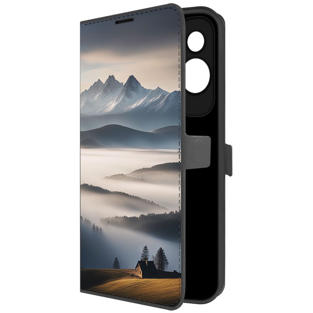 

Чехол-книжка Krutoff Eco Book для Honor 90 Lite Туман (черный)