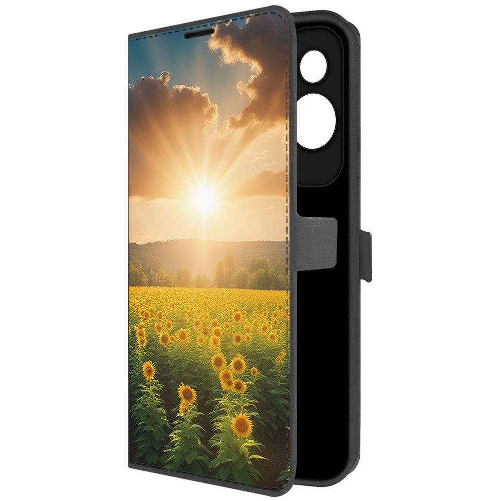 

Чехол-книжка Krutoff Eco Book для Honor 90 Lite Солнечно (черный)