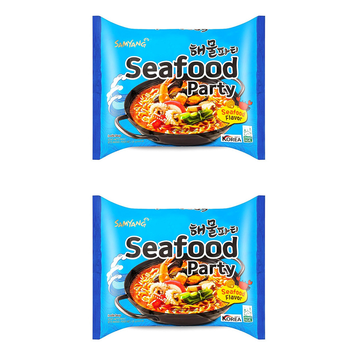 Лапша быстрого приготовления SAMYAN вкус морепродуктов Seafood party 2 шт по 125 г