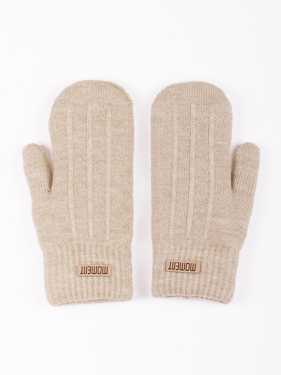 Варежки женские DRS GD50000011 бежевые one size