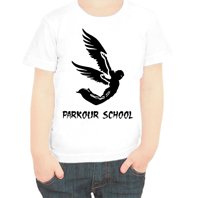 

Футболка мальчику белая 38 р-р parkour school, Белый, fdm_parkour_school