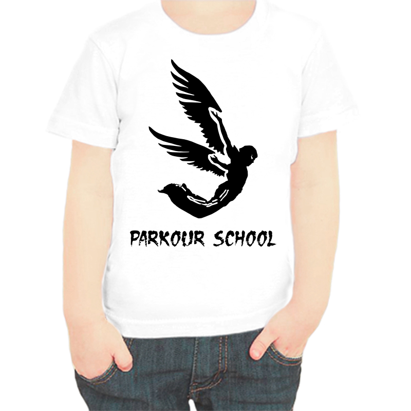 

Футболка мальчику белая 30 р-р parkour school, Белый, fdm_parkour_school
