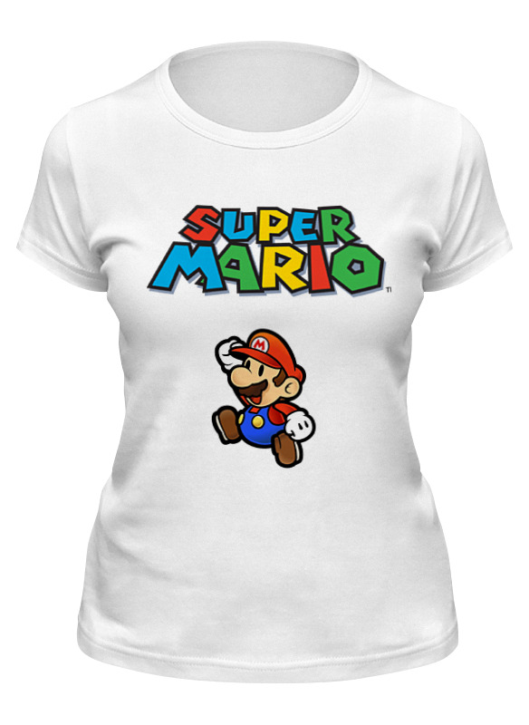 

Футболка женская Printio Super mario белая 2XL, Белый, Super mario