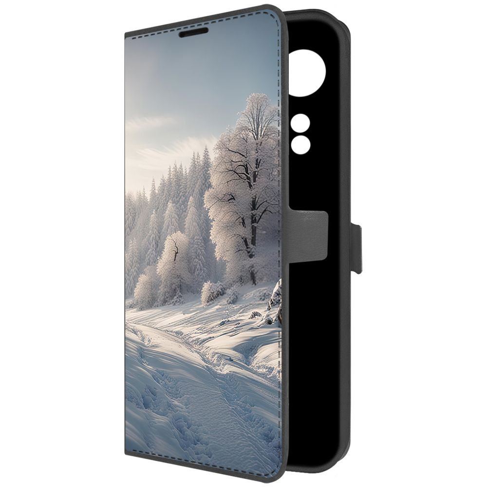 

Чехол-книжка Krutoff Eco Book для Oppo A78 4G Снег (черный)