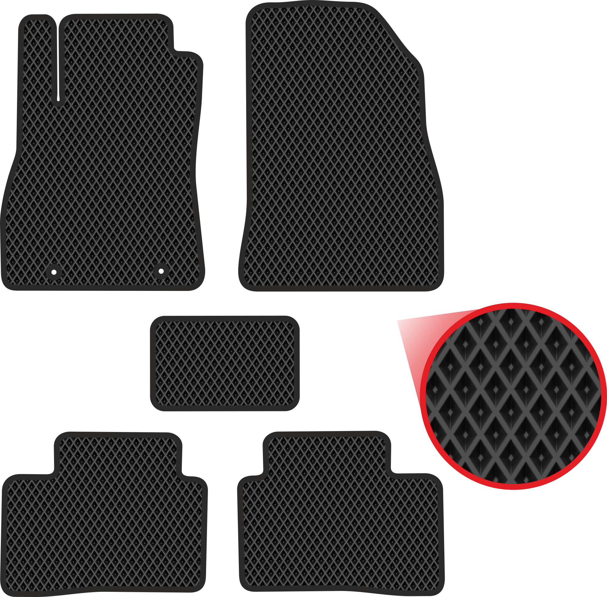 

Комплект ковриков в салон Kupi-Kovrik для Nissan Juke (2010->), чёрные