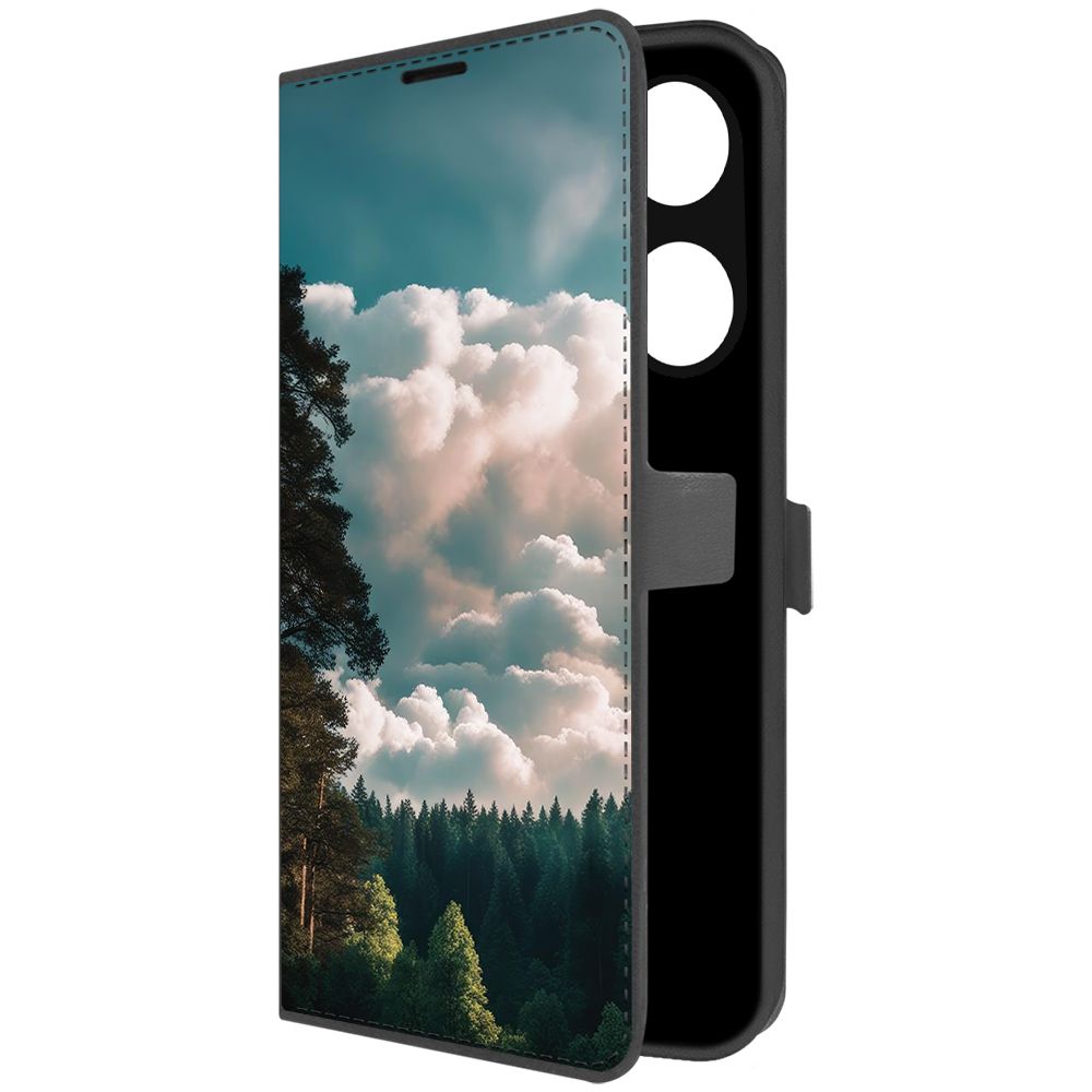 

Чехол-книжка Krutoff Eco Book для Infinix Smart 7 HD Облачно (черный)