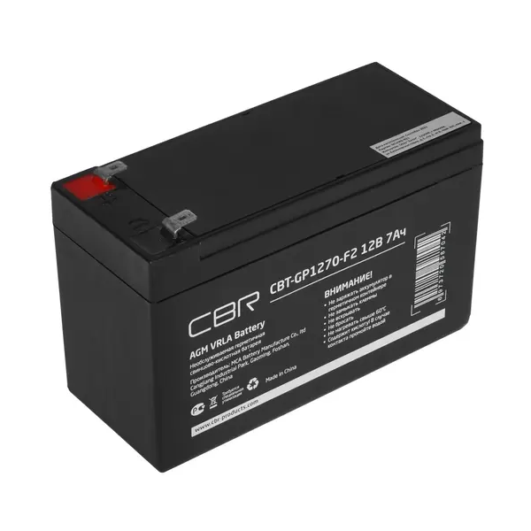 Аккумулятор для ИБП CBR Tech 7 Ач 12 В CBT-GP1270-F2 2361₽