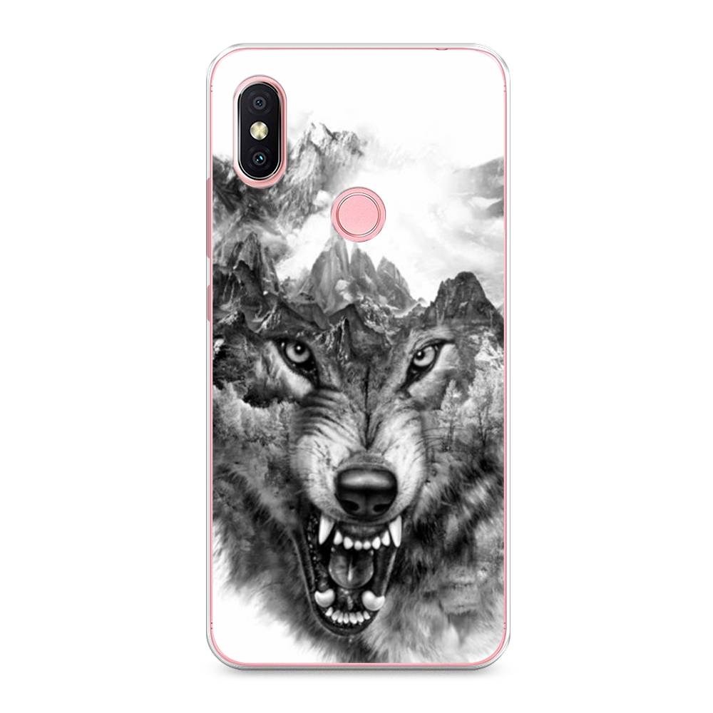 

Силиконовый чехол "Волк в горах" на Xiaomi Redmi S2 (Redmi Y2), Разноцветный, 33650-1