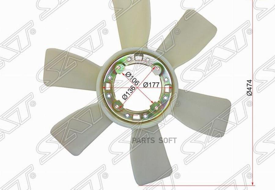 

Крыльчатка Вентилятора Mitsubishi Fuso 86-96 6d14т 6d15т6d16т Sat арт. ST-ME035139