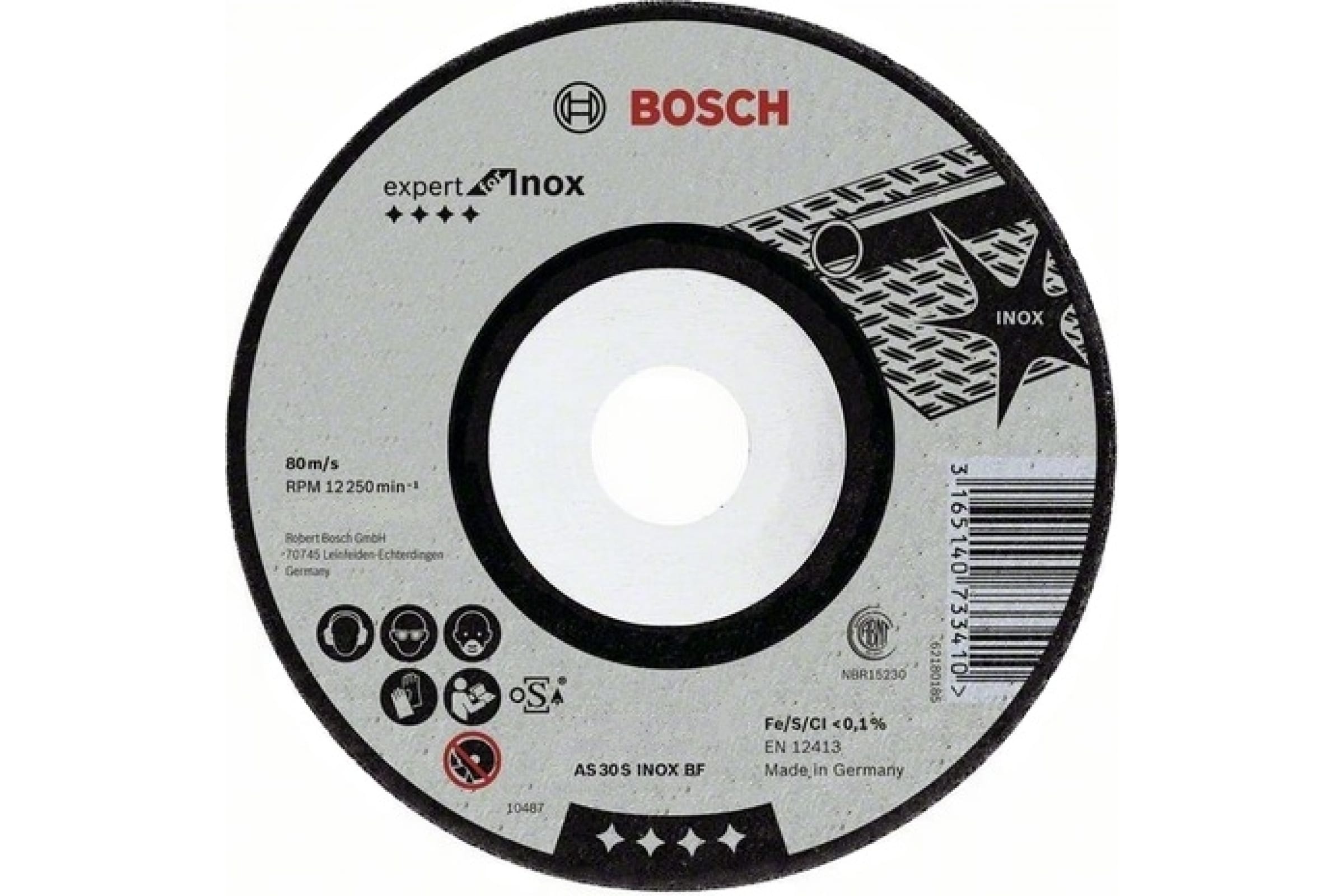 

Bosch Круг обдир, ф115x22, 2x6мм, д/нерж ст 2.608.600.539 148795