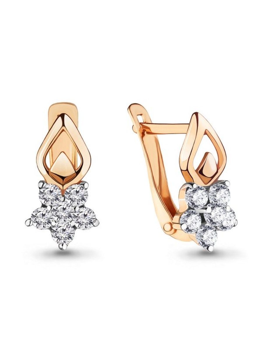 

Серьги из золота TEO MAORI 845375А.8, фианит, 845375А.8