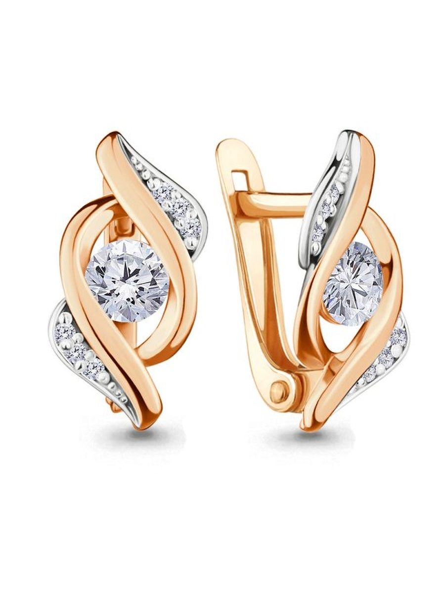 

Серьги из золота TEO MAORI 8434161А.8, фианит, 8434161А.8