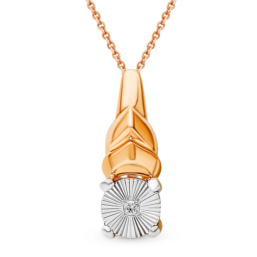 

Кулон из красного золота 585Gold 103002347, бриллиант, 103002347