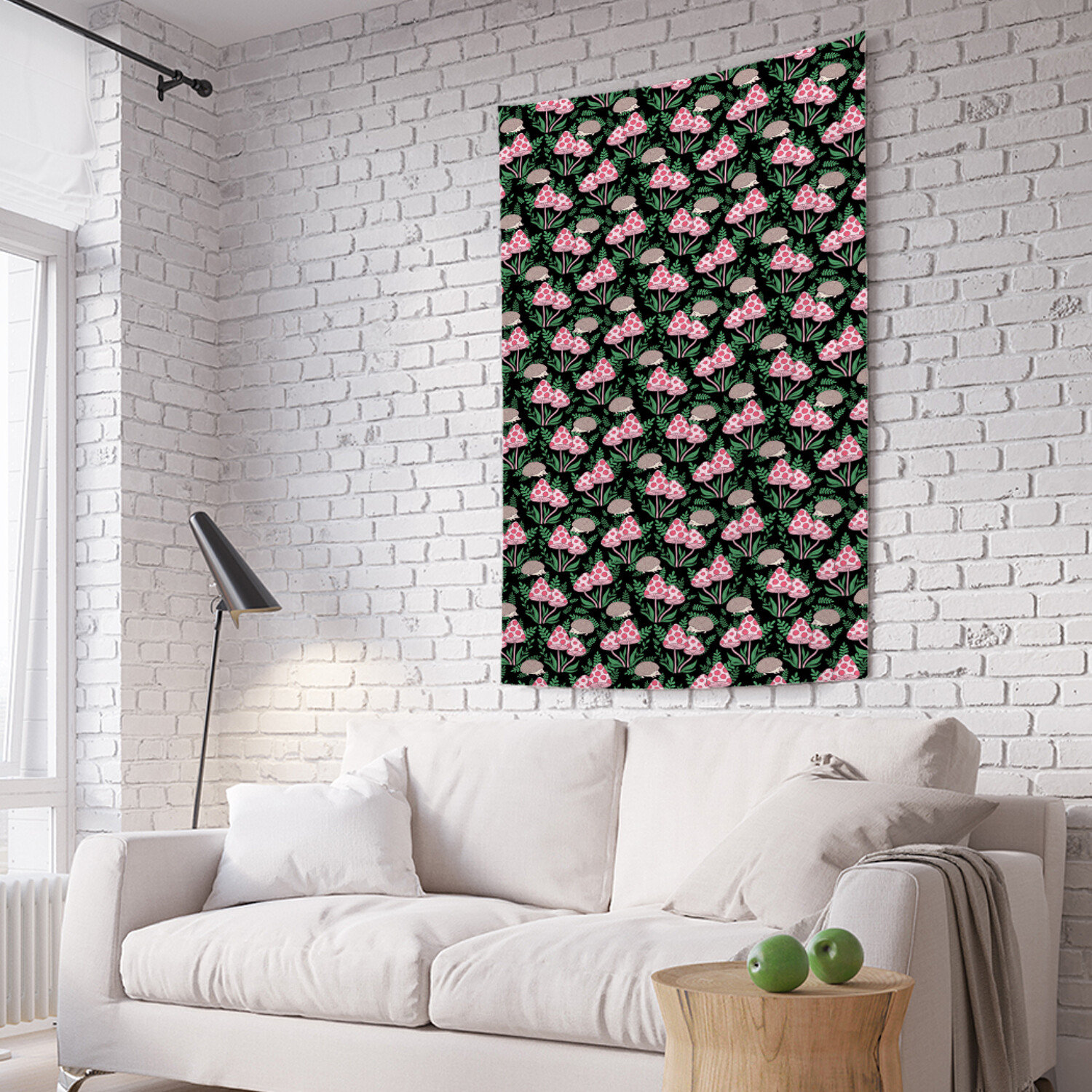 

Вертикальное фотопанно на стену JoyArty Мухоморы и ежи 150x200 см, Мухоморы и ежи
