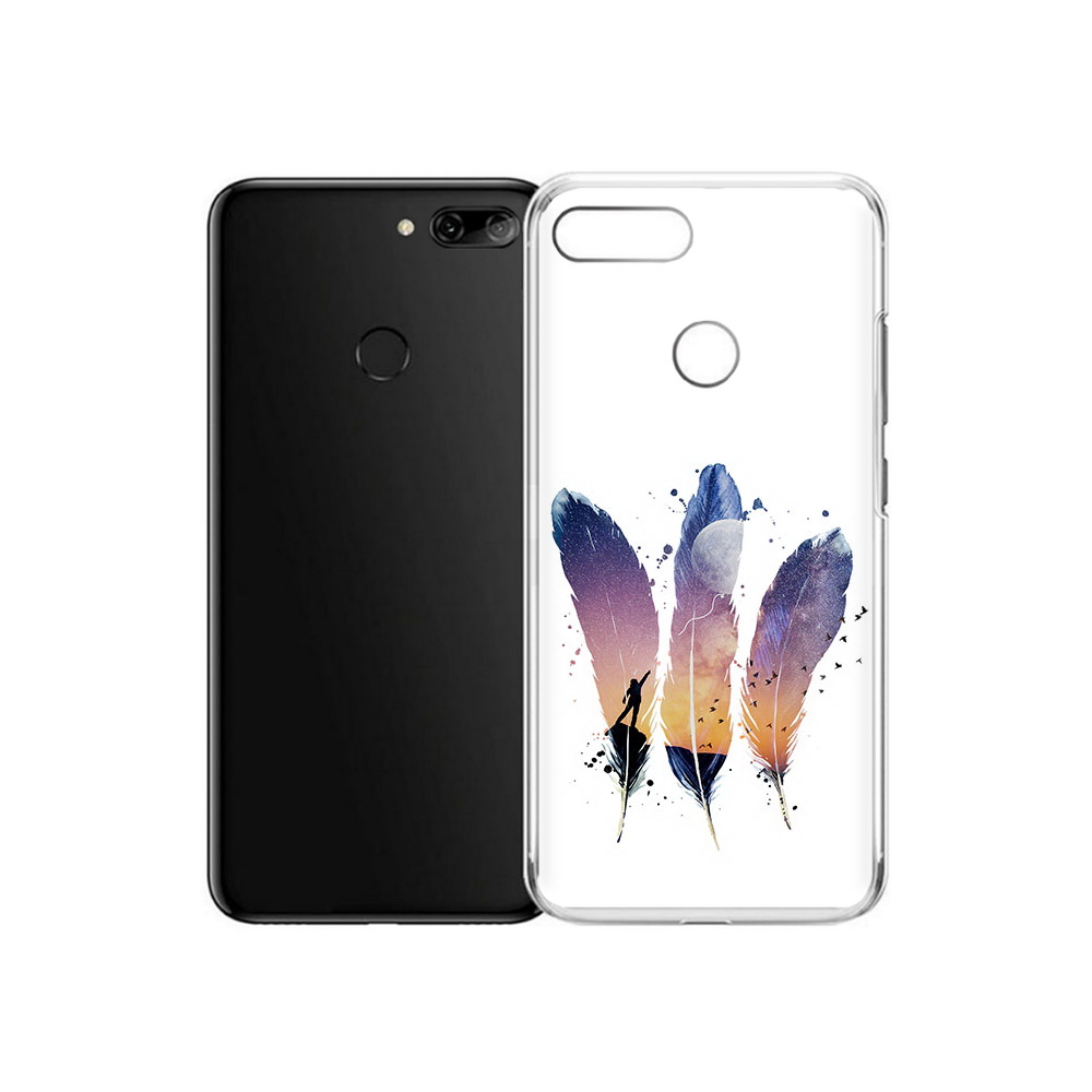 

Чехол MyPads Tocco для Alcatel 1S небесные перья (PT227137.662.519), Прозрачный, Tocco