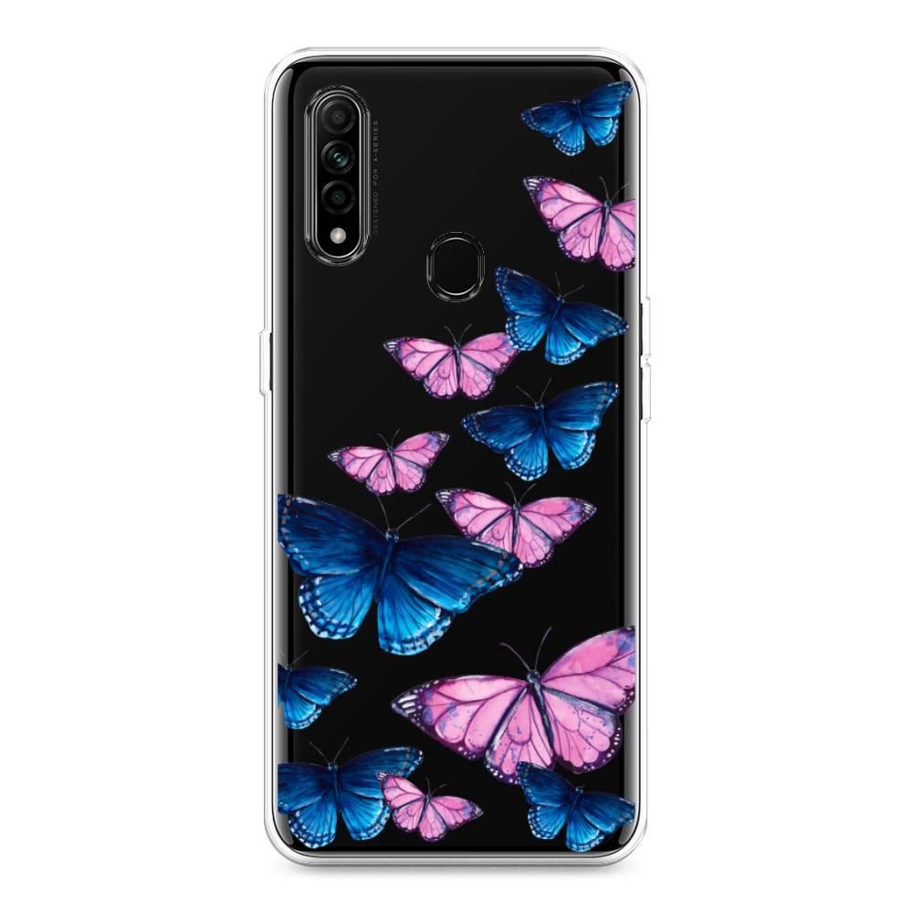 фото Силиконовый чехол "полет бабочек" на oppo a31 awog